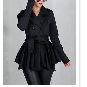 Black peplum jacket